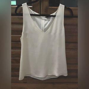 Theory Cream Silk Top